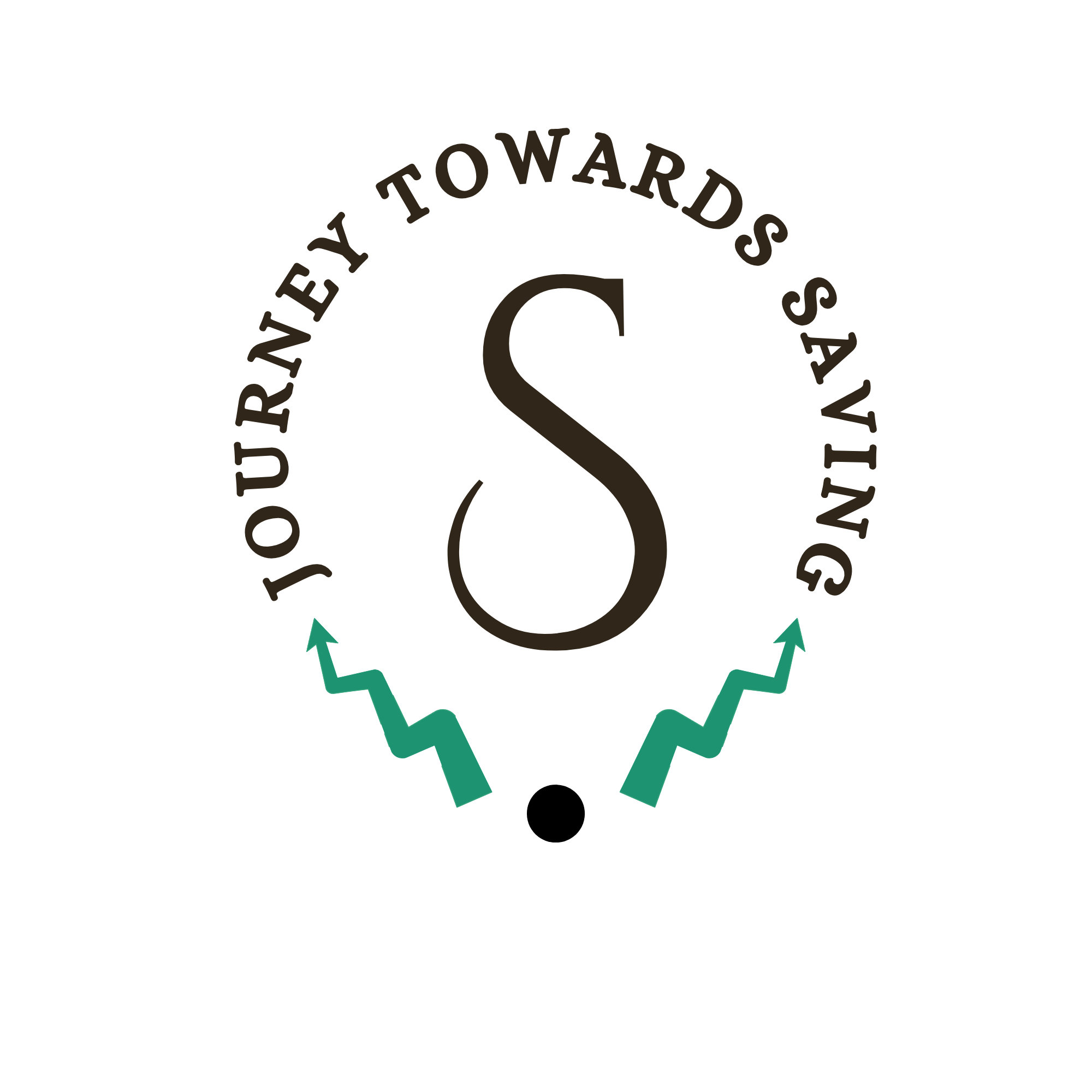 Journey Towards Saving logo with bold 'S' and upward green arrows symbolizing financial growth and progress.